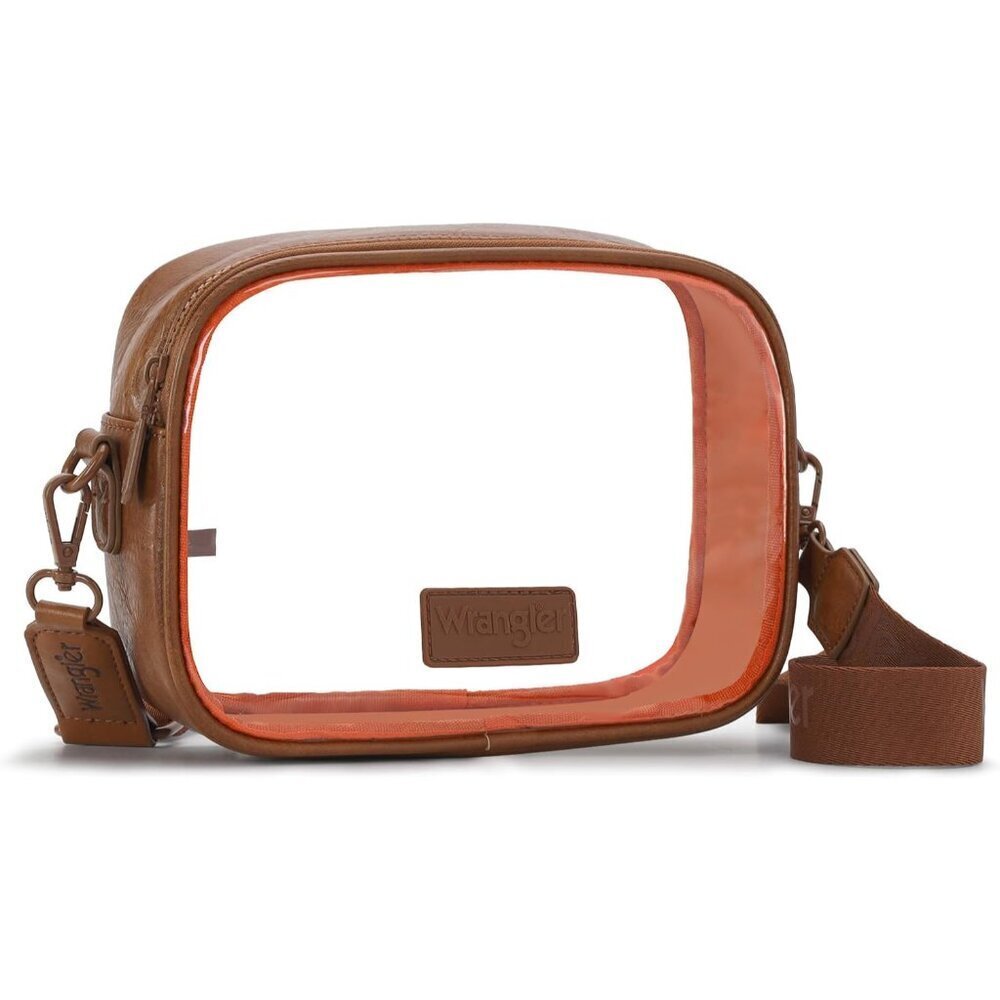 Clear Stadium Bag Crossbody Purse Waterproof PVC Adjustable Strap for Events